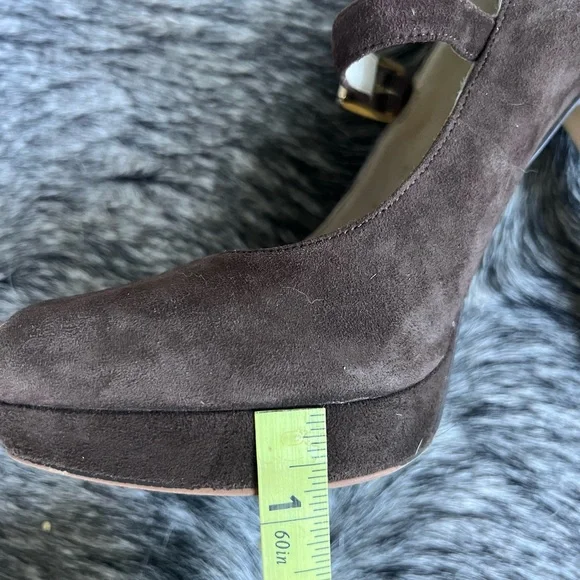 Michael Kors Brown Suede Mary Jane Heels - Picture 11 of 12